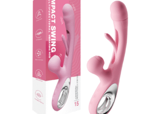 Moji 'Swinging Tongue' Spanking Vibrator - Unique Paddling & G-Spot Vibe for Novelty Play (Pink)
