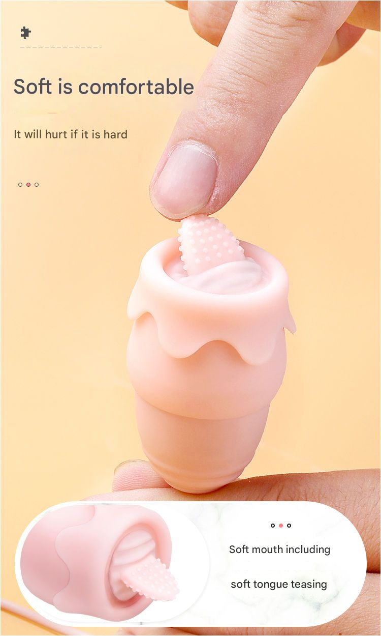 谜姬蜜潮跳蛋USB-舌舔三跳-粉