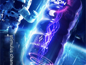 Moji 'Dazzling Color' Transparent Masturbator - Vagina-Texture Stroker with Rainbow Tunnel