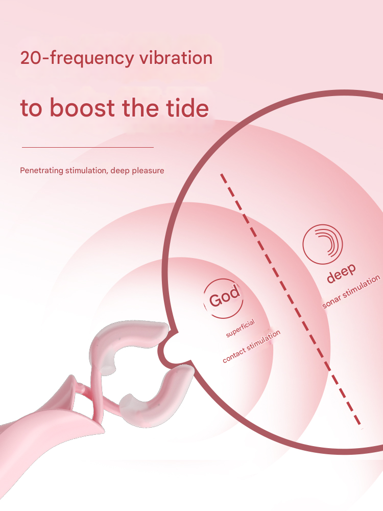 谜姬有线夹夹乐遥控充电粉-双震乳夹（双头）