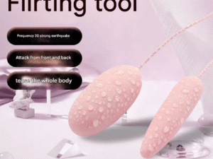 Honey Tide USB Powered Dual-Tip Vibrating Egg - Pointed & Rounded Bullet for Varied Sensations (Pink)