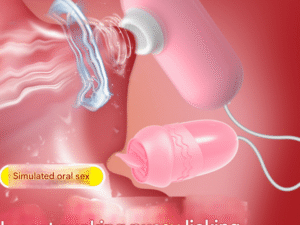 Lelo 'Teasing Bean' Dual-Stimulation Vibrator - Clitoral Vibe with Flickering Tongue Stimulator (Sakura Pink)