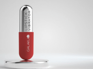 GALAKU AI-Powered Lipstick Vibrator - App-Controlled Discreet Mini Vibe (Wine Red)