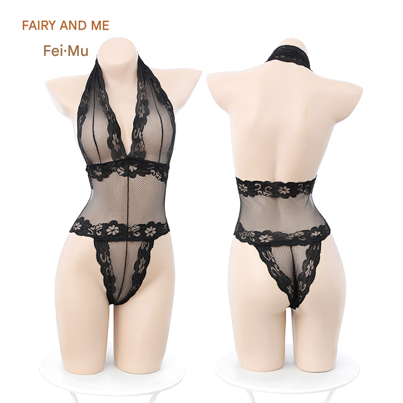 霏慕性感睡裙7716 黑