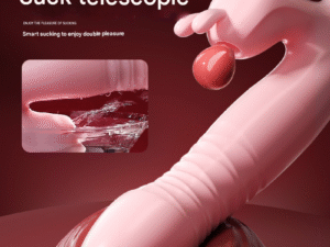 Moji 'Pleasant Joy' 2-in-1 Suction & Thrusting Vibrator - Telescopic G-Spot Dildo with Clitoral Sucker (Peach Pink)