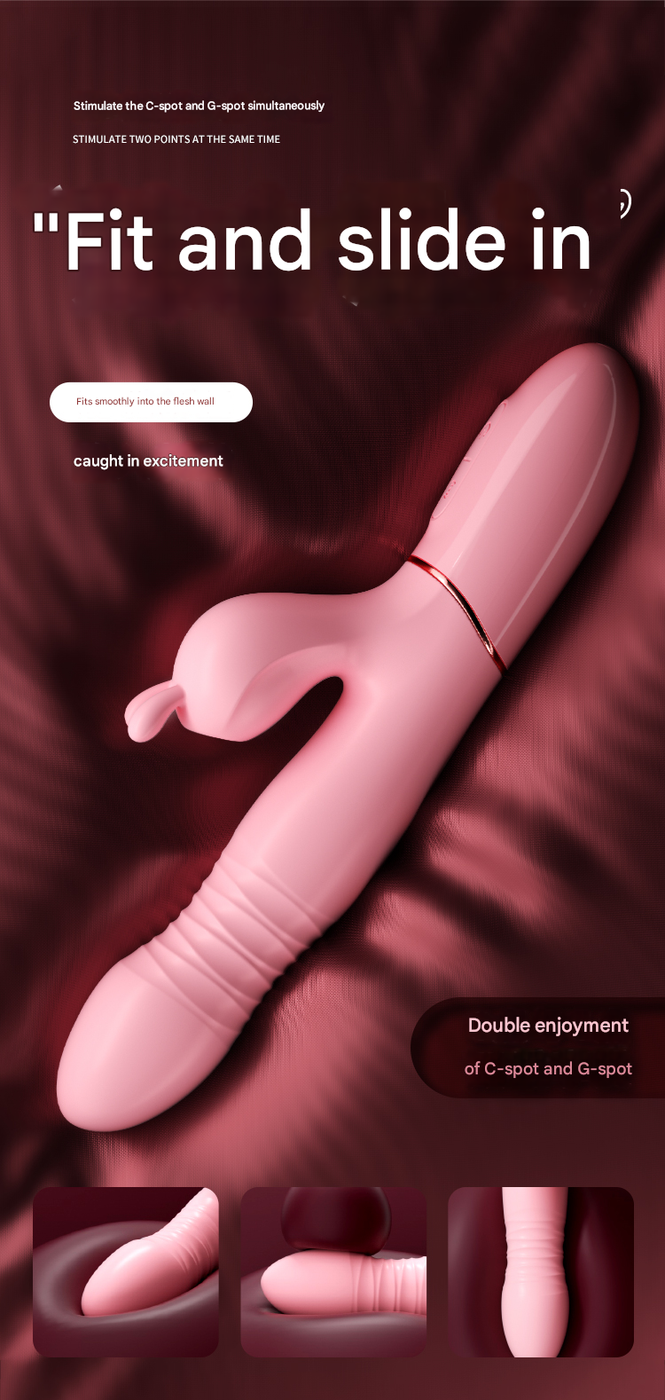 谜姬怡悦吮吸棒伸缩款-蜜桃粉