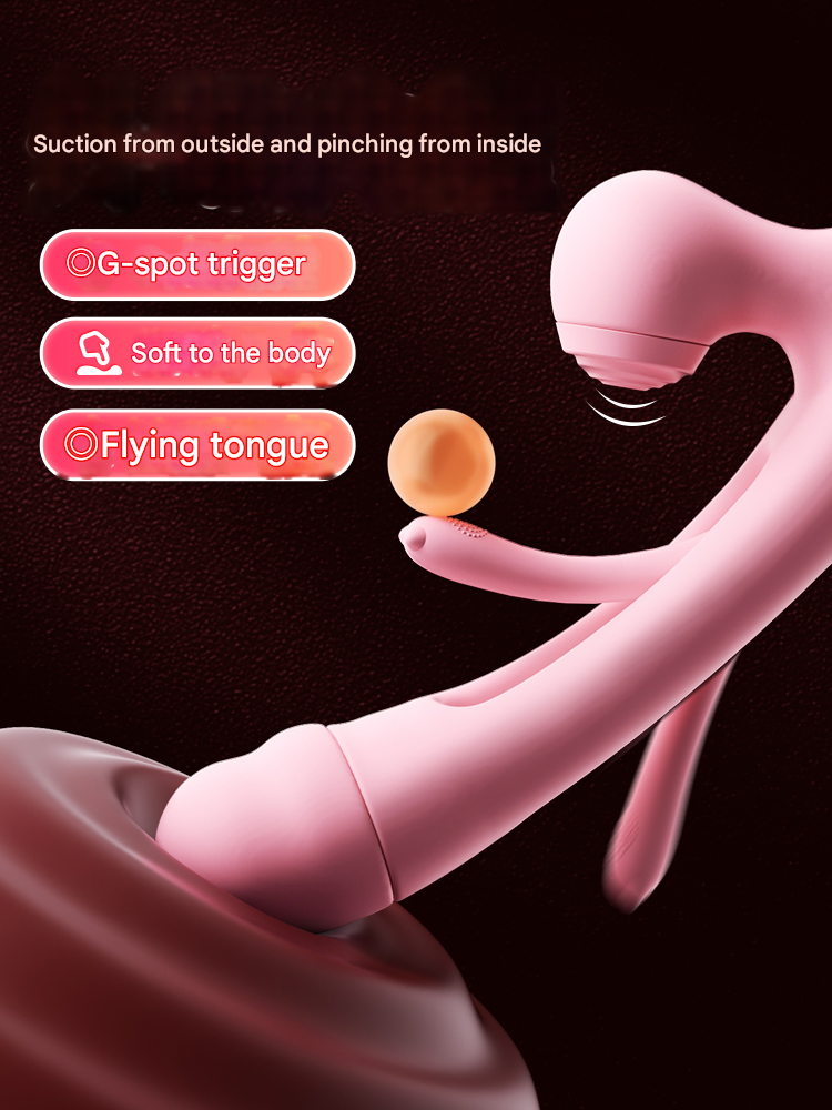 谜姬摇摆浪舌震动棒拍打款-粉色