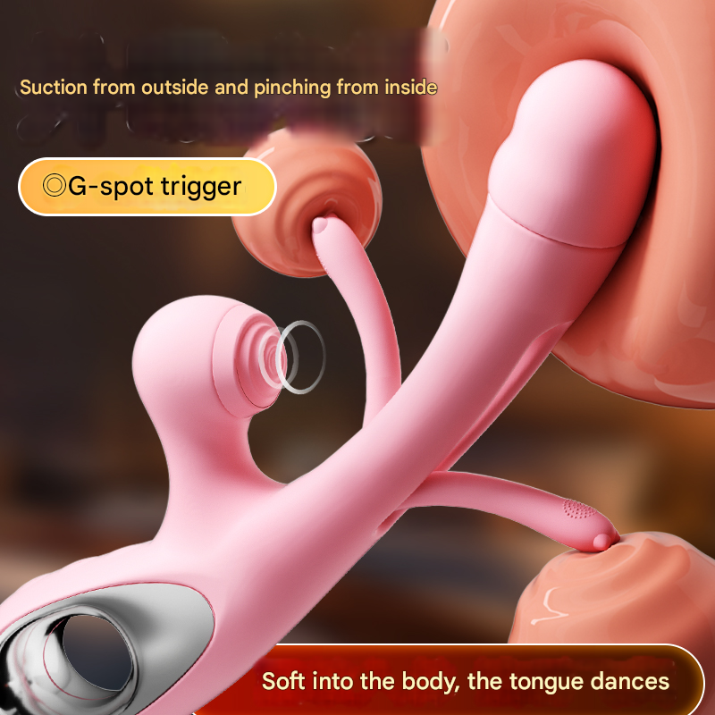 谜姬摇摆浪舌震动棒拍打款-粉色