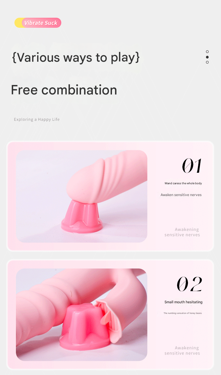 谜姬欢趣棒舌舔伸缩款-粉