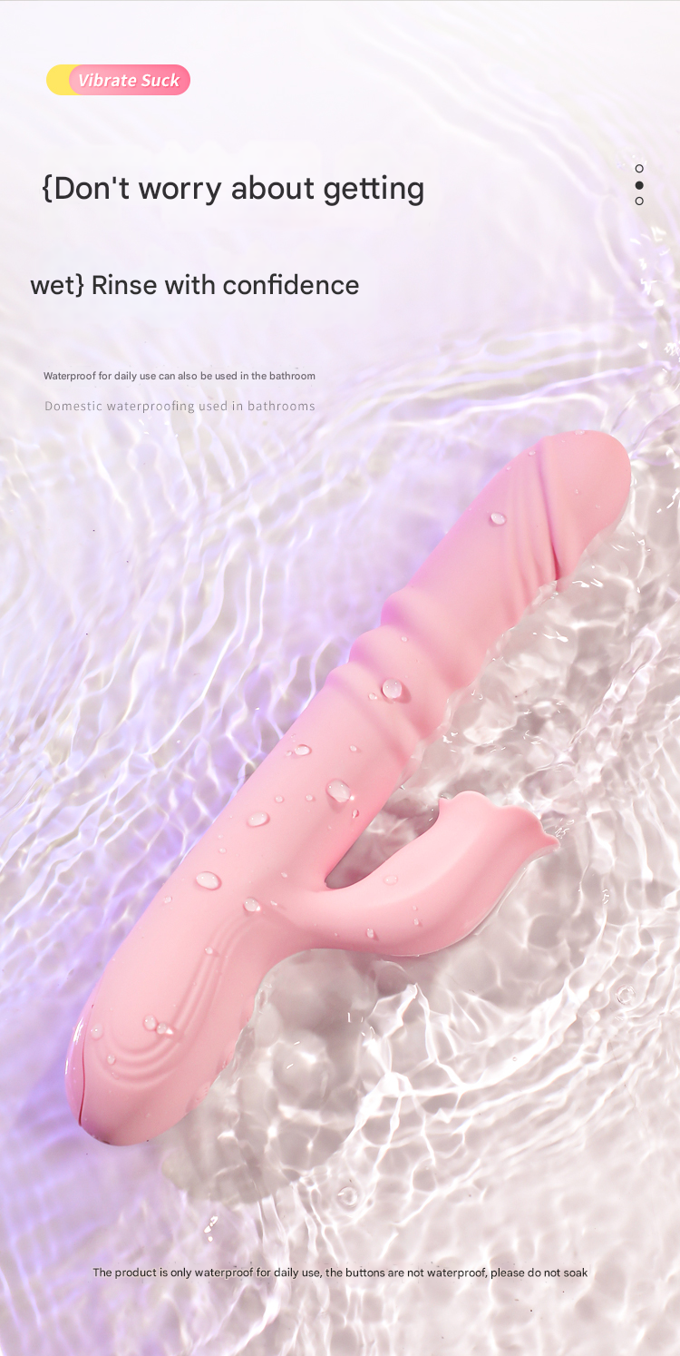 谜姬欢趣棒舌舔伸缩款-粉