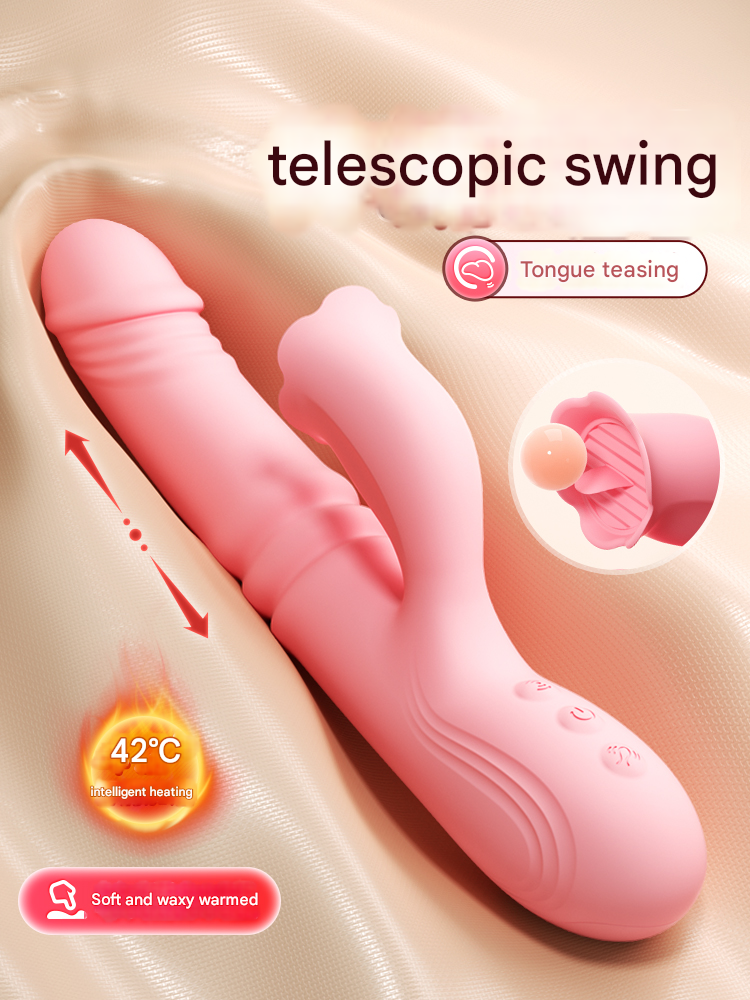 谜姬欢趣棒舌舔伸缩款-粉