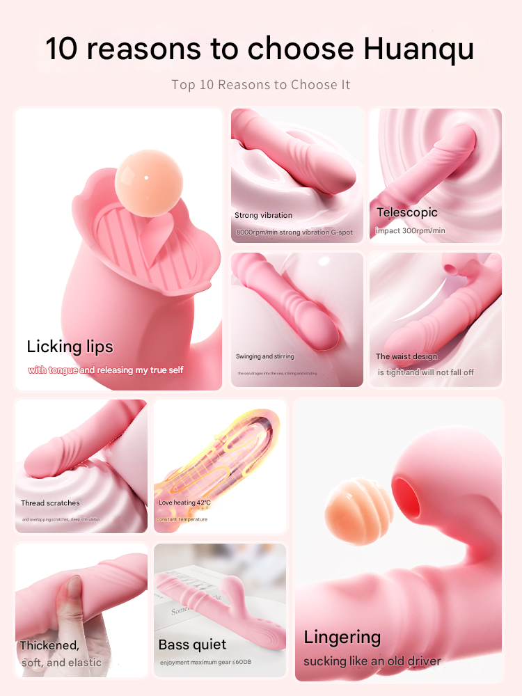 谜姬欢趣棒舌舔伸缩款-粉