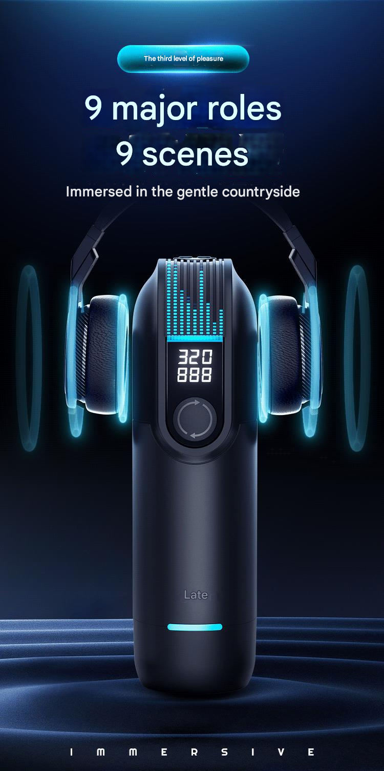 雷霆leten九浪黑洞pro飞机杯 带耳机