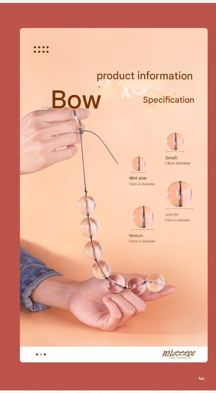 谜姬水晶后庭拉珠迷你号