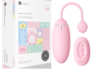 Moji 'Mian Mian' Remote Control Vibrating Egg - Soft Silicone Vibe for Couples Play (Peach Pink)