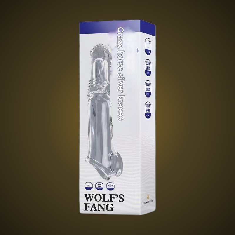 Boniuniu 'Crazy Horse' Spiked Penis Sleeve - Extremely Textured Cock Sheath (White, Regular)