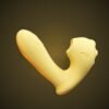 Moji 'Bobo Dragon' App-Controlled Sucking Vibrator - Cute Dinosaur 2-in-1 Clitoral Stimulator (Lemon Yellow)