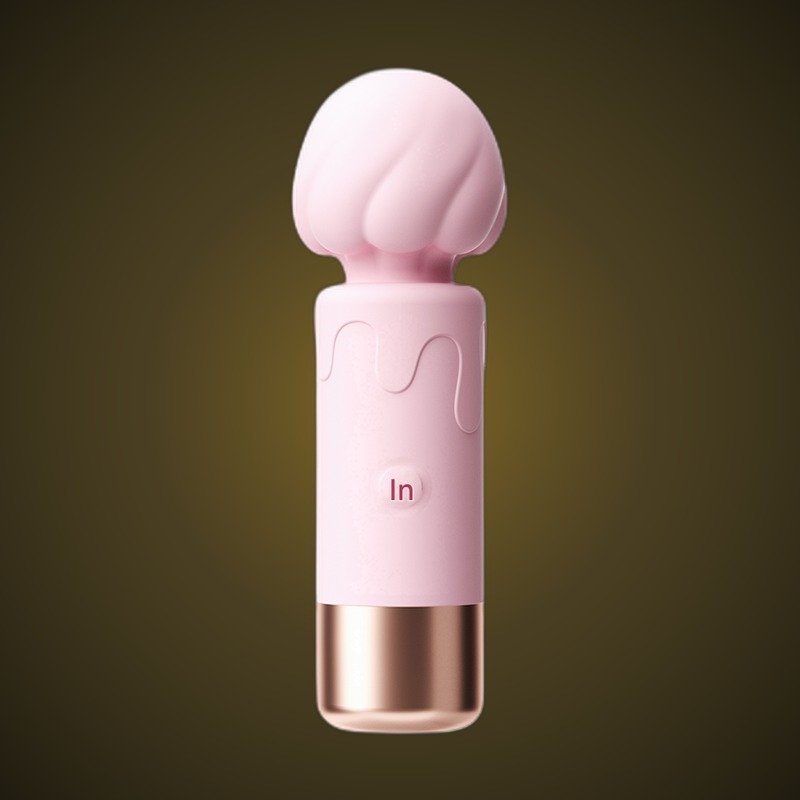 Moji 'Milkshake' Heart-Shaped Wand Massager - Powerful Vibrator with a Fun & Cute Design (Peach)