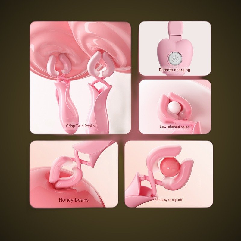 Moji 'Clip 'n' Joy' Vibrating Nipple Clamps with Wired Remote - Dual-Head Stimulators for Nipple & Areola Play